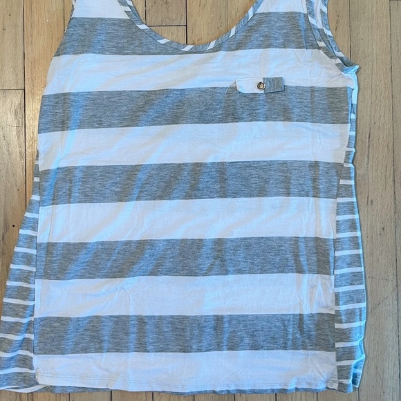 KENAR Sleeveless Striped Blouse - Picture 1 of 3
